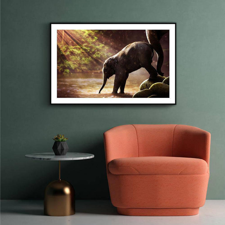 Plexiglas schilderij Baby Olifant