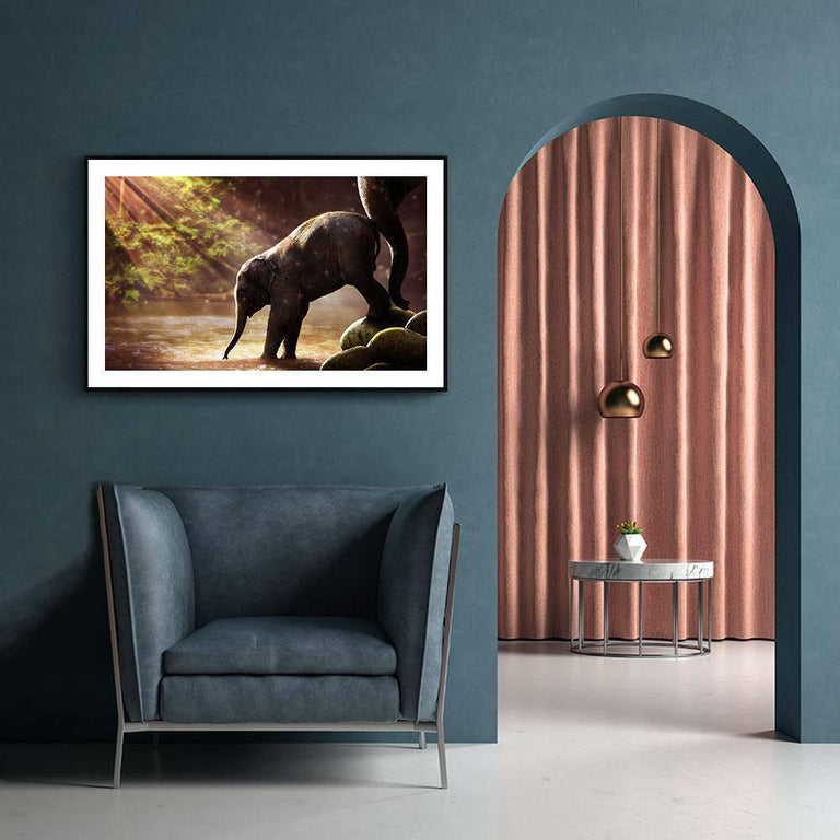 Plexiglas schilderij Baby Olifant
