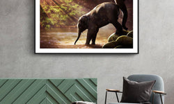 Plexiglas schilderij Baby Olifant