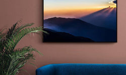Plexiglas schilderij Blauw Oranje Lucht