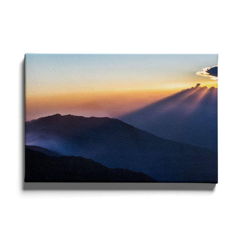 Plexiglas schilderij Blauw Oranje Lucht