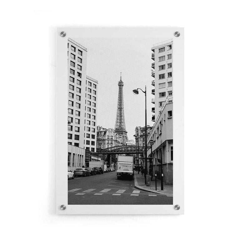 Plexiglas schilderij Eiffel Tower Street