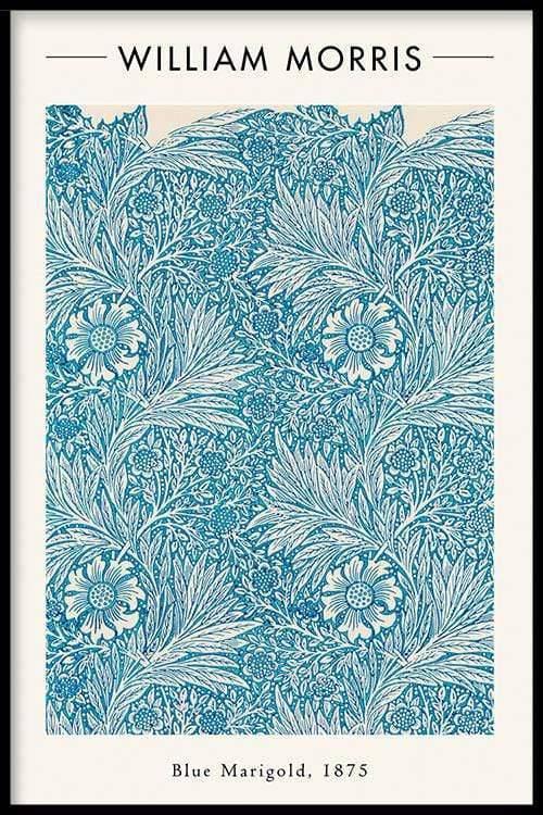 Plexiglas schilderij William Morris Blue Marigold
