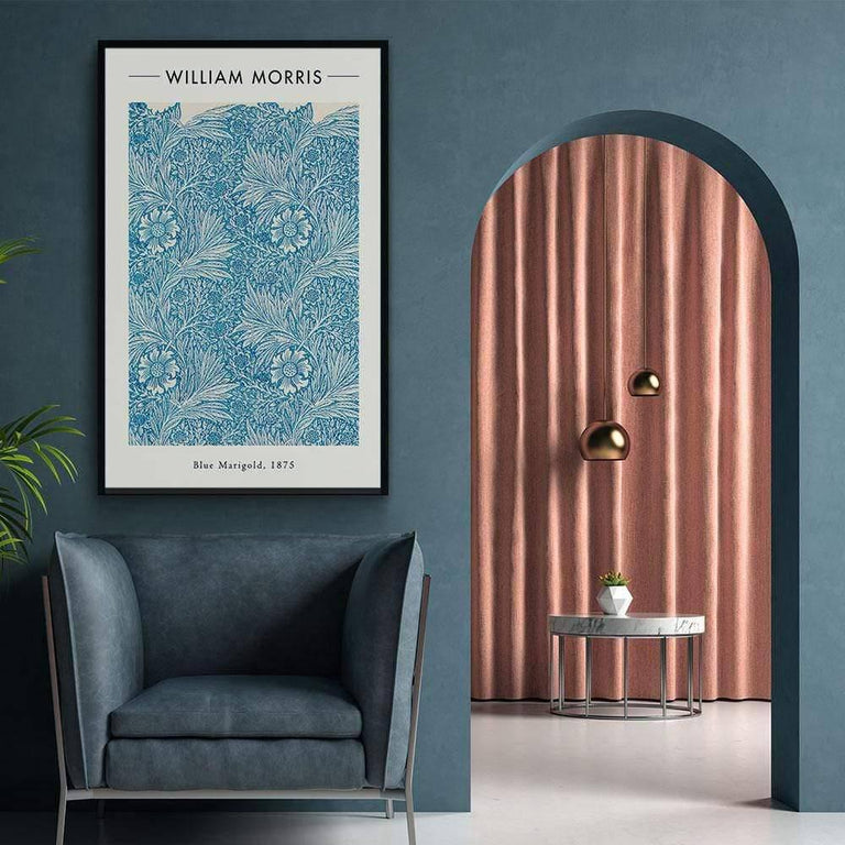 Plexiglas schilderij William Morris Blue Marigold