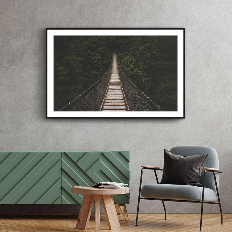 Poster Brug In Het Woud