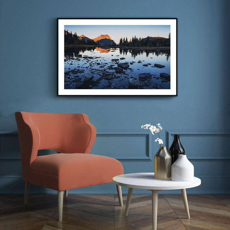 Poster Gebergte Weerspiegeling
