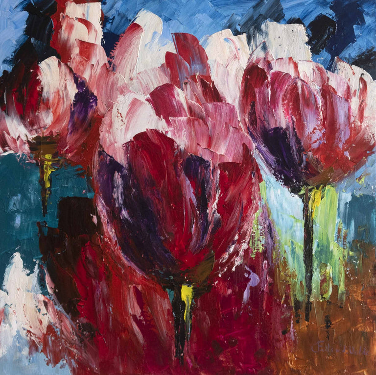 Wanddecoratie Art Craft Tulp