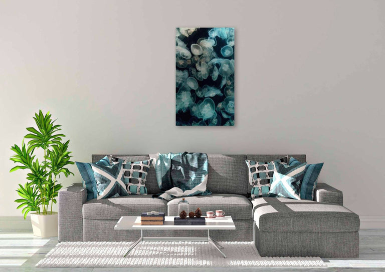 Wanddecoratie Blue Jellyfish