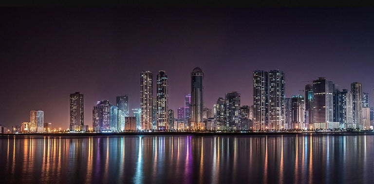 Wanddecoratie City Skyline