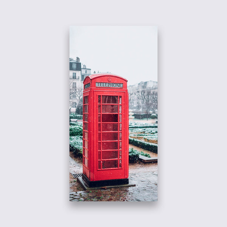 Wanddecoratie Red Phone Booth