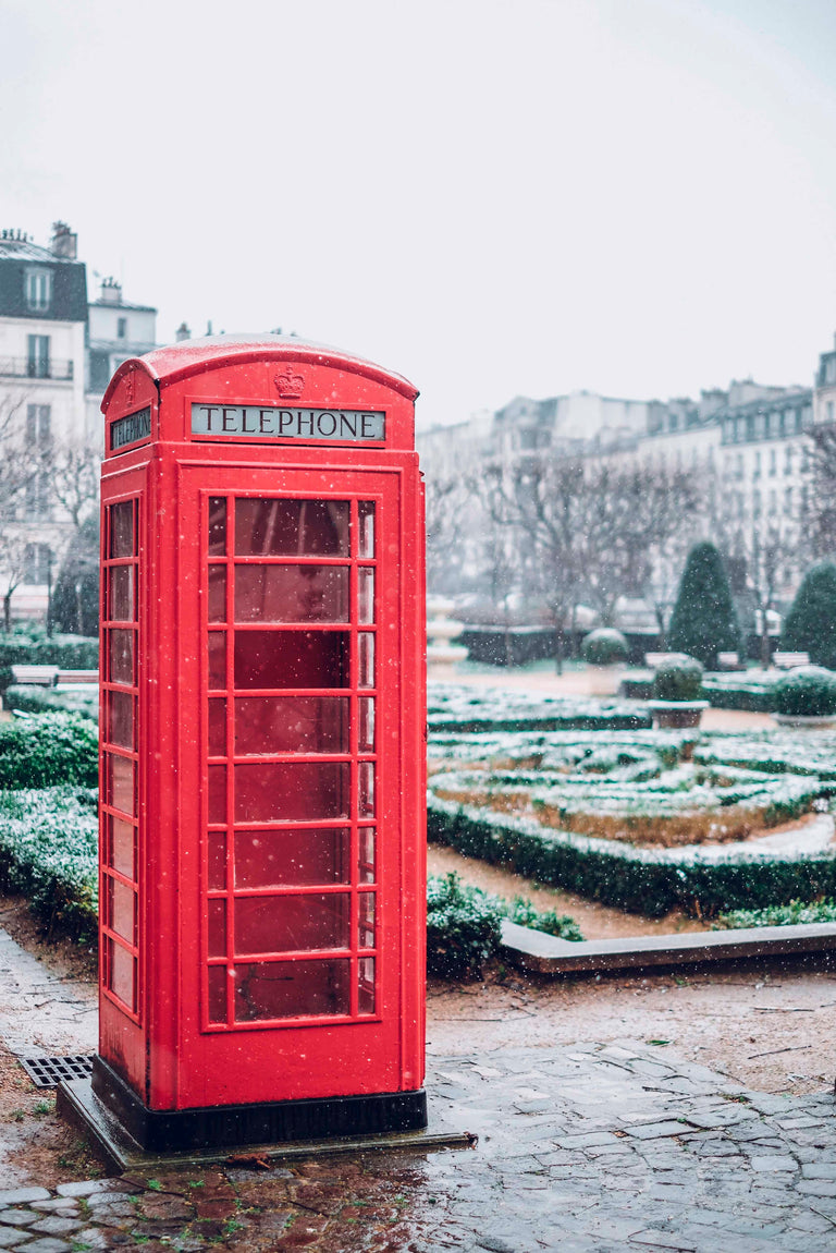 Wanddecoratie Red Phone Booth