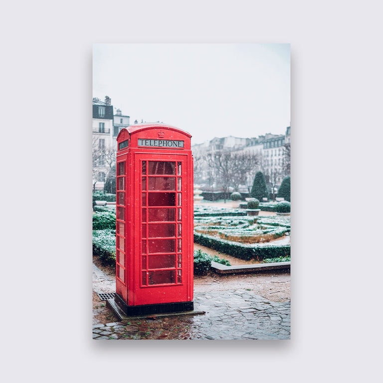 Wanddecoratie Red Phone Booth