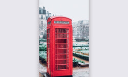 Wanddecoratie Red Phone Booth