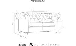 2-zitsbank Phoebe velvet