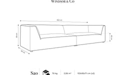 4-zitsbank Sao ribstof