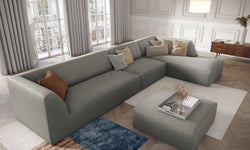 Hoekbank Sao ribstof rechts