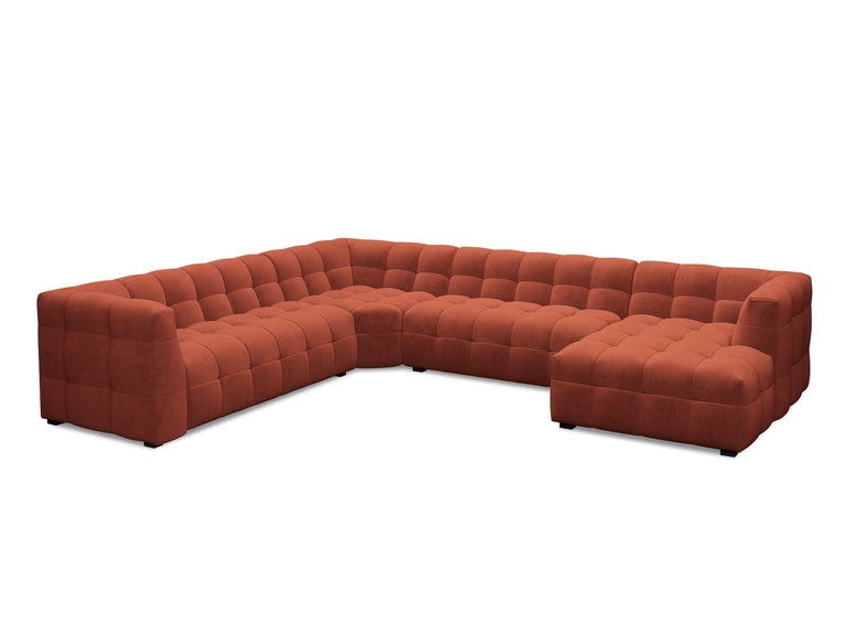 8-zitshoekbank Vesta links velvet