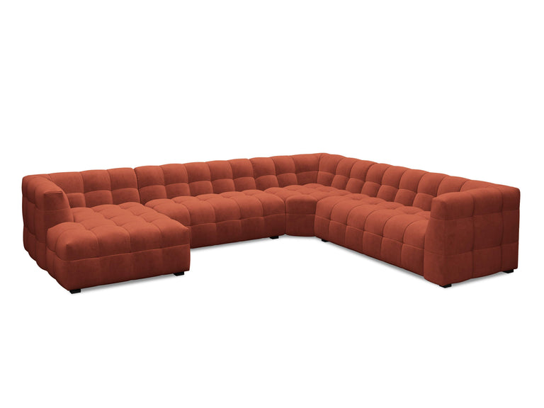 8-zitshoekbank Vesta rechts velvet
