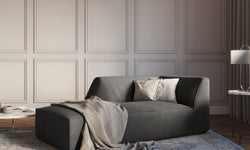 Chaise longue Sao ribstof links