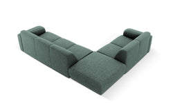 Hoekbank Lola links chenille met hocker