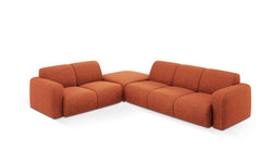 Hoekbank Lola links chenille met hocker