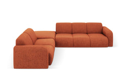 Hoekbank Lola links chenille met hocker