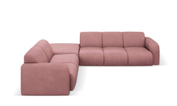 Hoekbank Lola links met hocker