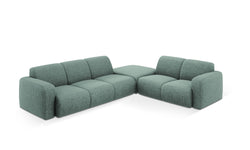 Hoekbank Lola rechts chenille met hocker