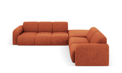 Hoekbank Lola rechts chenille met hocker