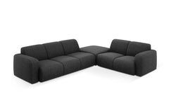 Hoekbank Lola rechts chenille met hocker