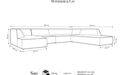 U-bank Sao velvet rechts