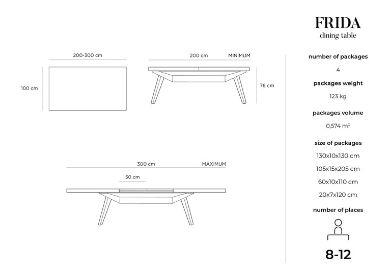 Uitschuifbare eettafel Frida