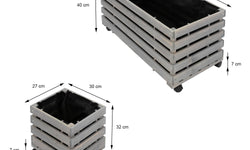 Set van 3 bloembakken Kasey
