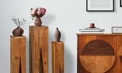 Set van 3 decoratieve zuilen Grace acaciahout