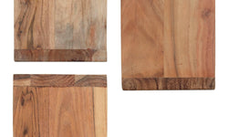 Set van 3 wandplanken Kubus acaciahout