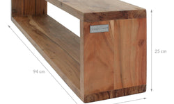 Set van 3 wandplanken Kubus acaciahout