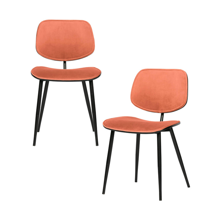 Set van 2 eetkamerstoelen Jackie velvet