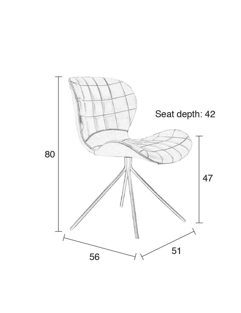 Set van 2 eetkamerstoelen OMG Velvet